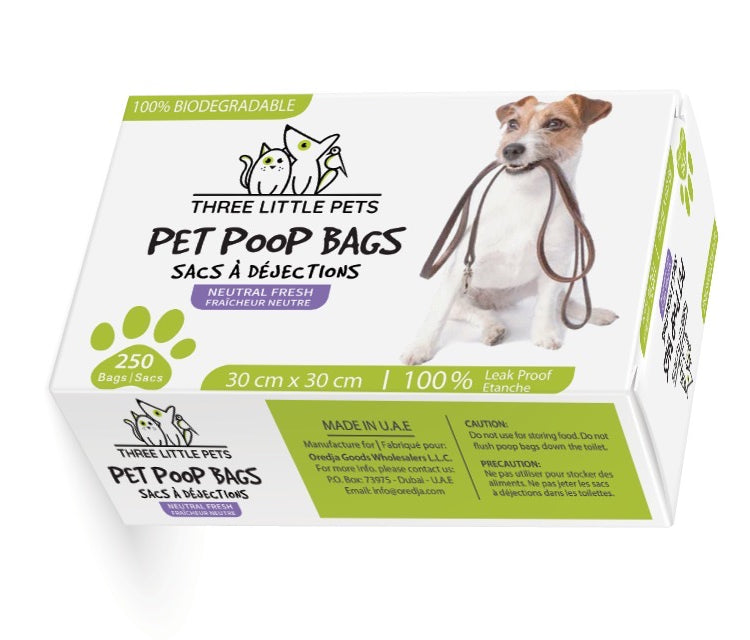 Sacs à excréments. Sacs à excréments écologiques par Three Little Pets